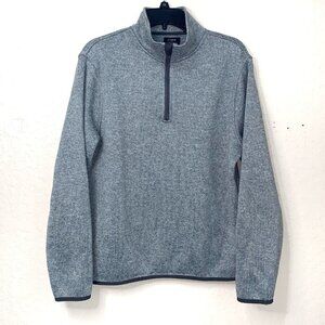 J.Crew Factory 1/4 Zip Pullover Sweater Mens Medium Gray Cozy Travel Layering